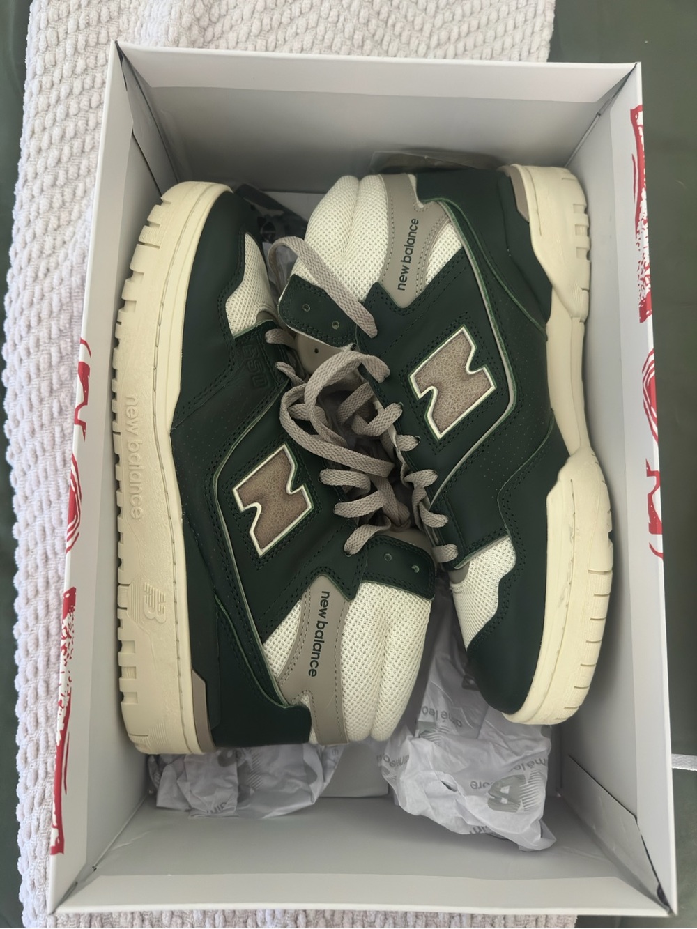 Aime Leon Dore New Balance 650R Dark Green & Cream
